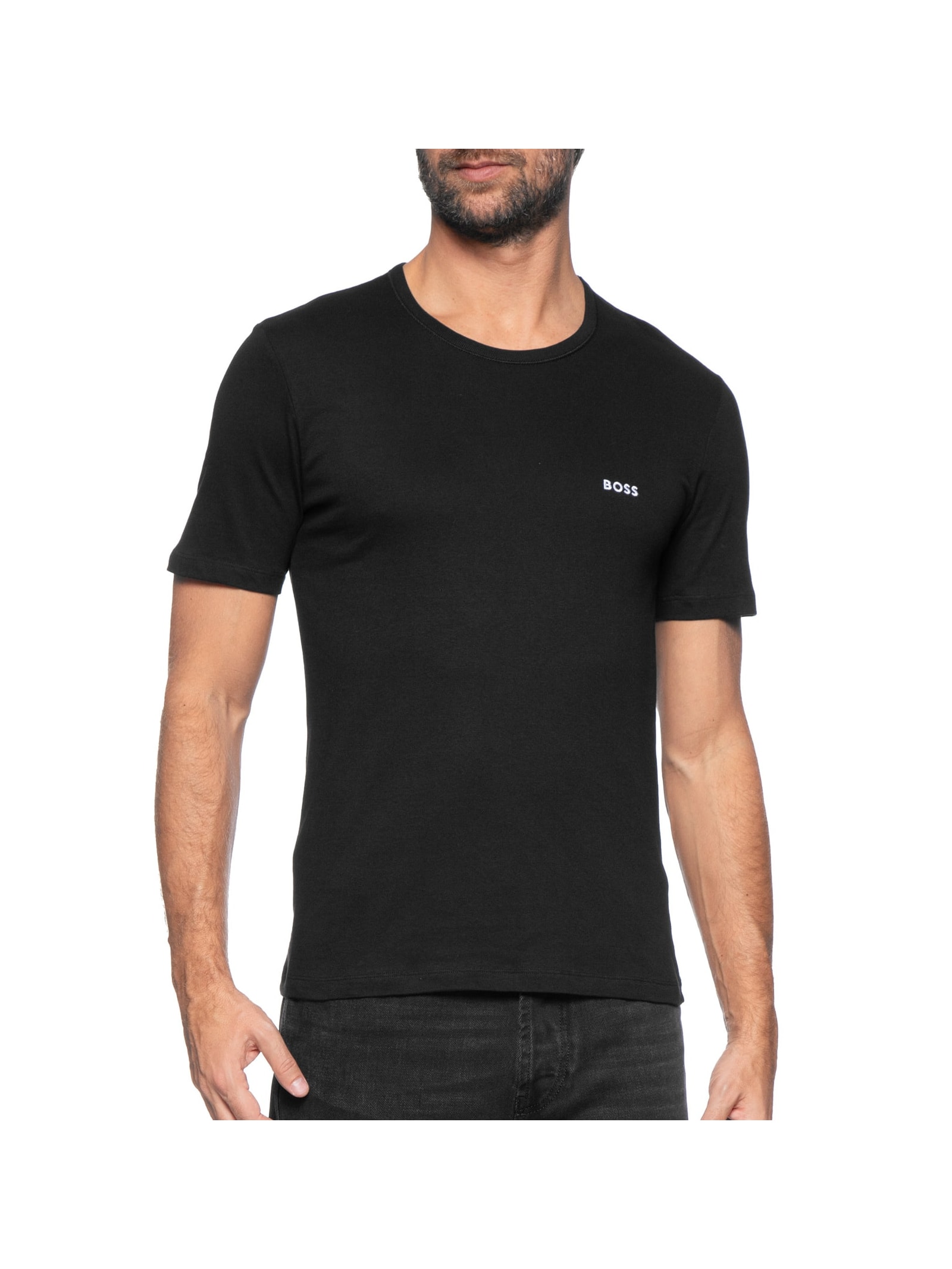 Kit Camisetas Masculina Tshirtrn 3p Classic Preto Boss