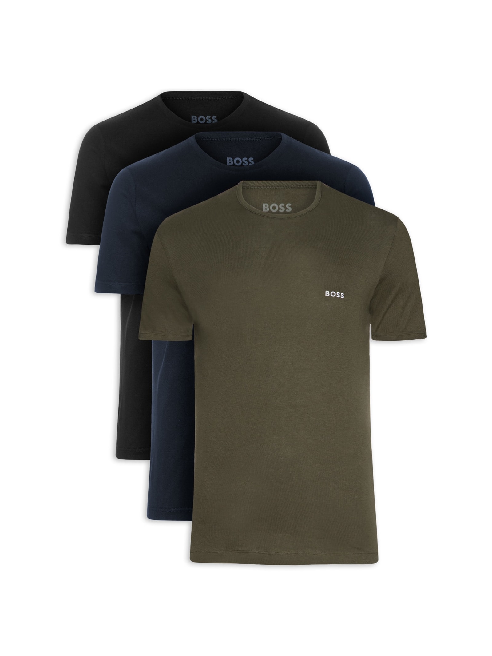 Kit Camisetas Masculina Tshirtrn 3p Classic Preto Boss