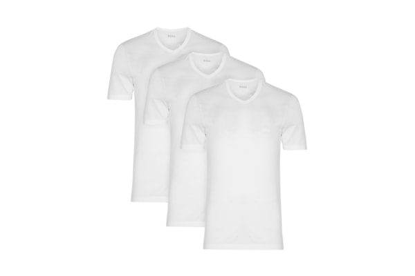 Kit Camisetas Masculinas 3 peças Gola V 3P Classic - Branco