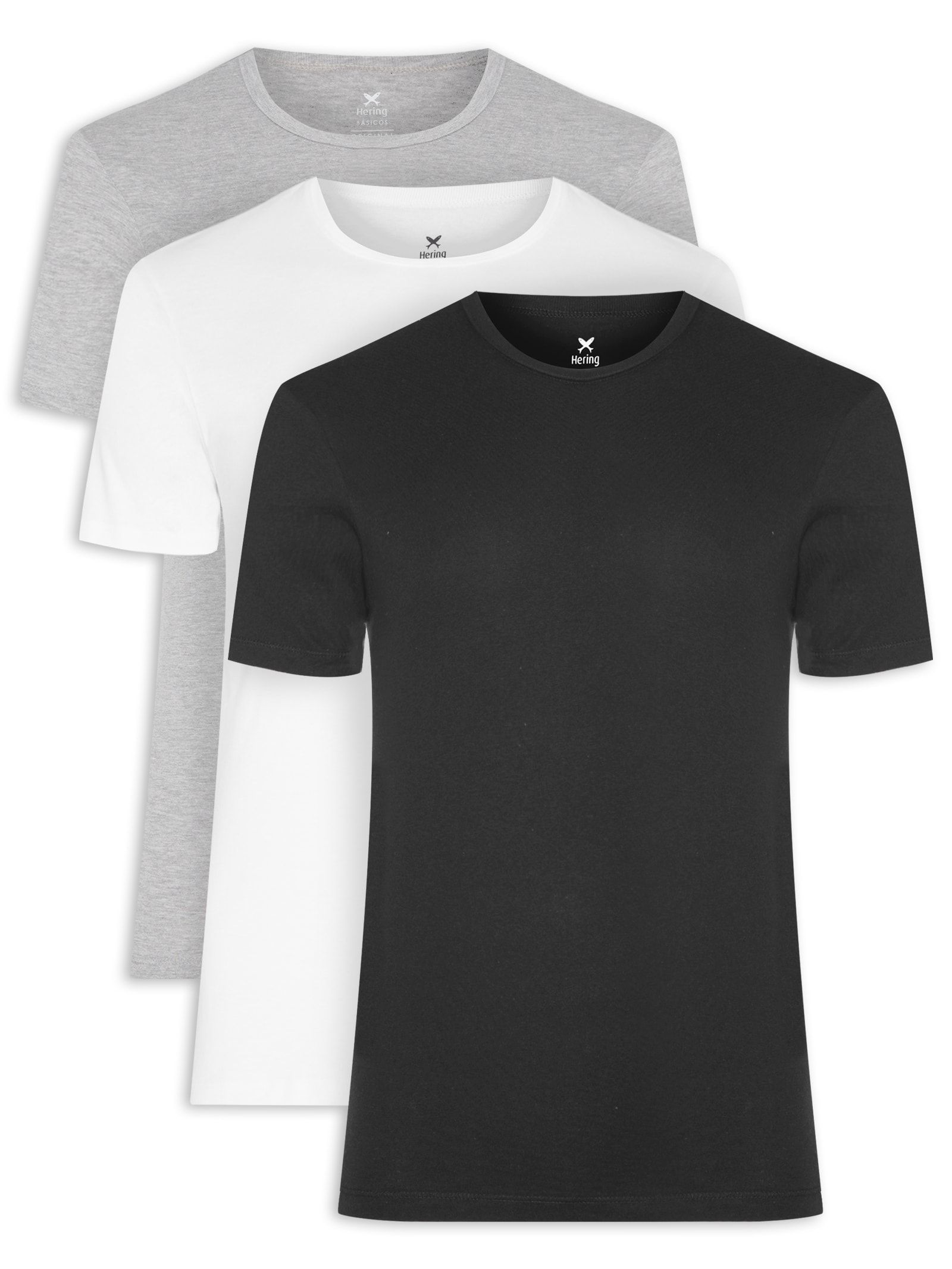Kit Camisetas Masculinas Com 3 Peças Hering