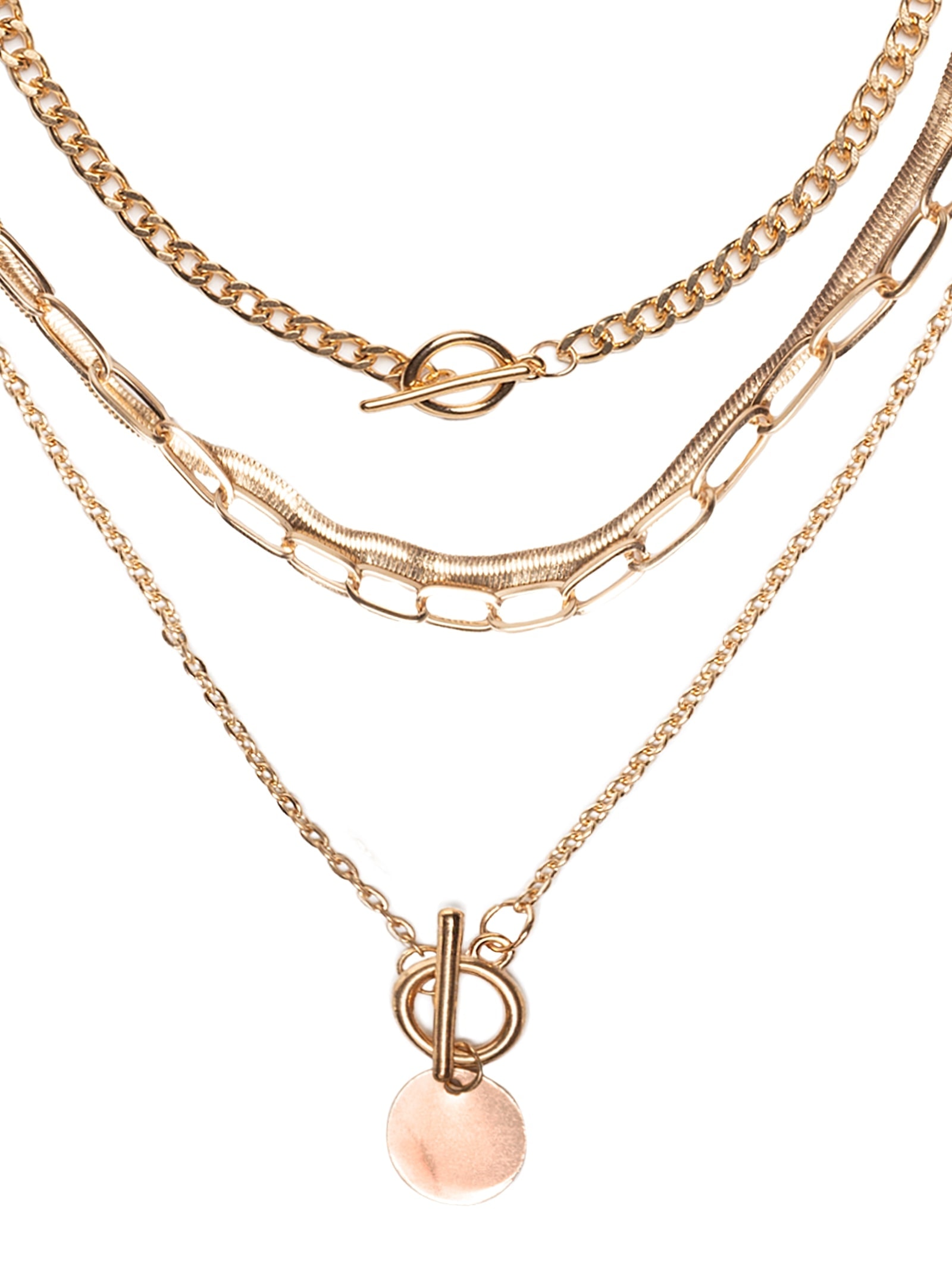 Kit Colares Com Pingentes Dourado Market 33