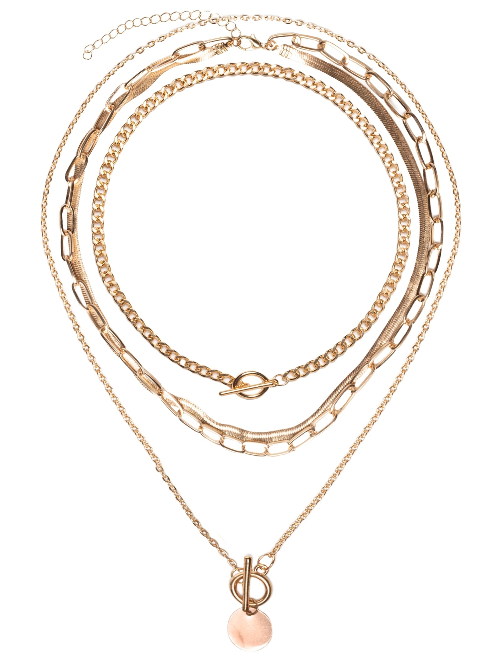 Kit Colares Com Pingentes Dourado Market 33