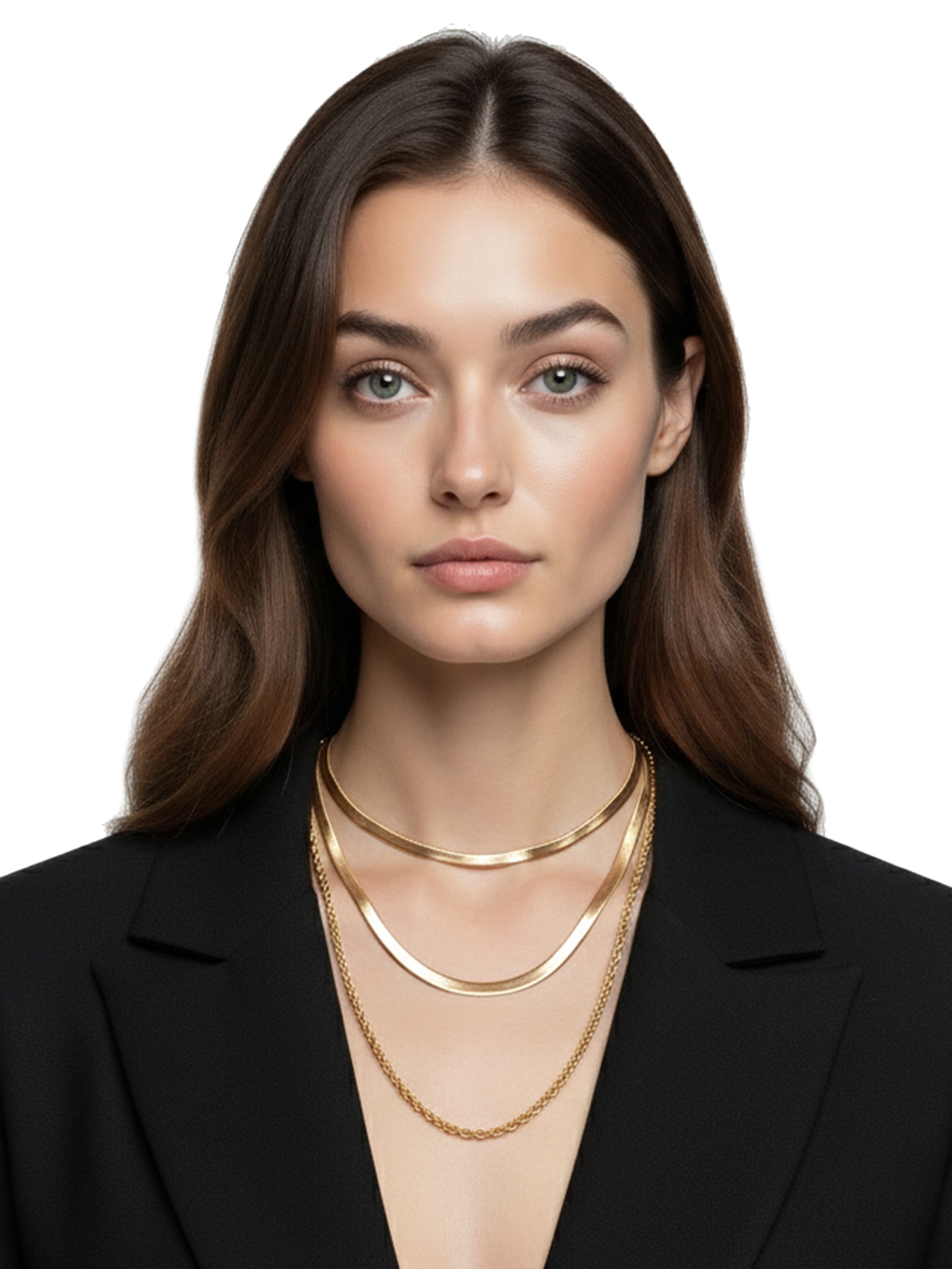 Kit Colares Feminino Dourado Market 33