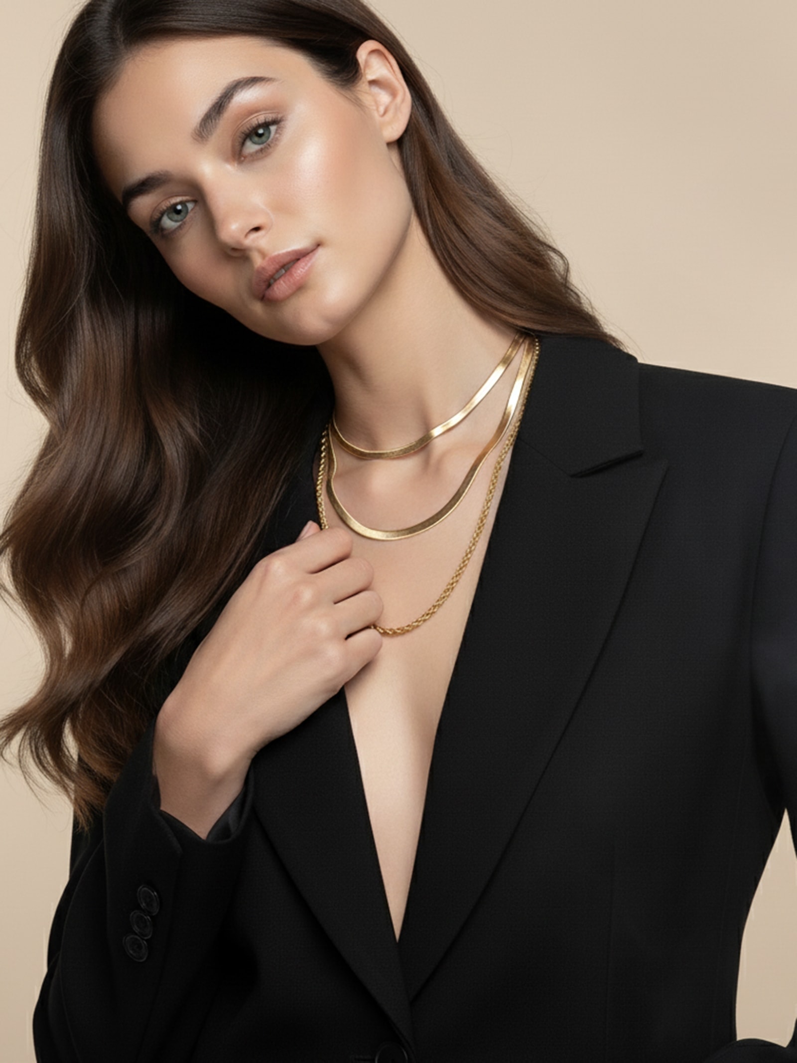 Kit Colares Feminino Dourado Market 33