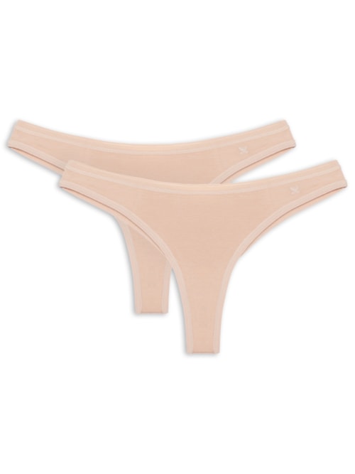 Kit Com 2 Calcinhas Fem - Bege
