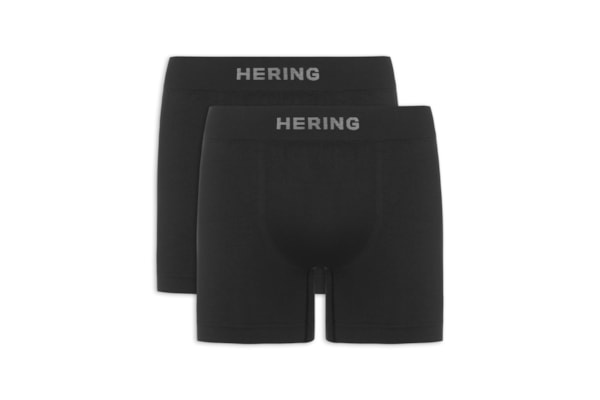 Kit Com 2 Cuecas Boxer Sem Costura - Preto