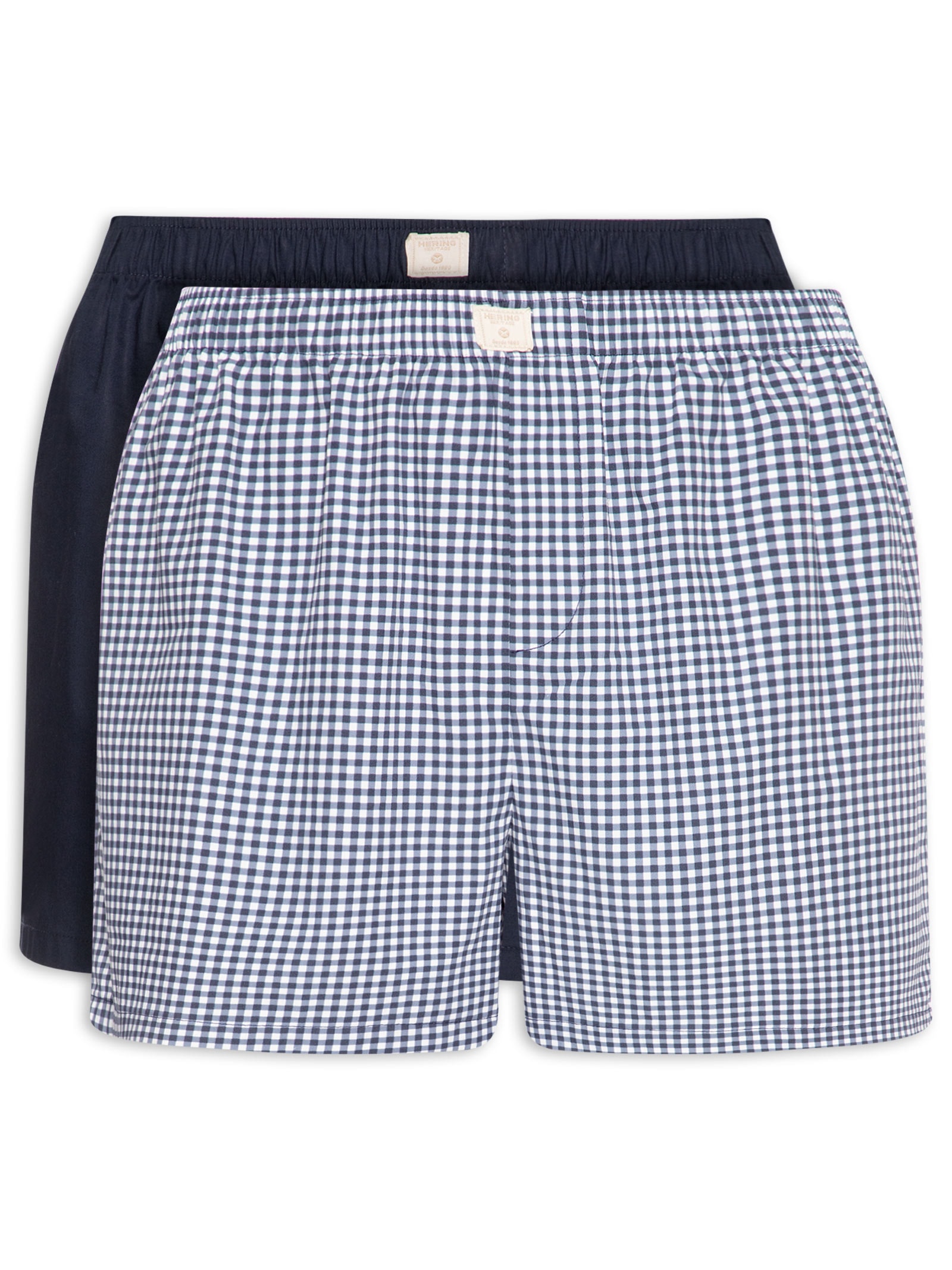 Kit Com 2 Cuecas Samba Canção Em Algodão E Fio Tinto Azul Hering Intimates