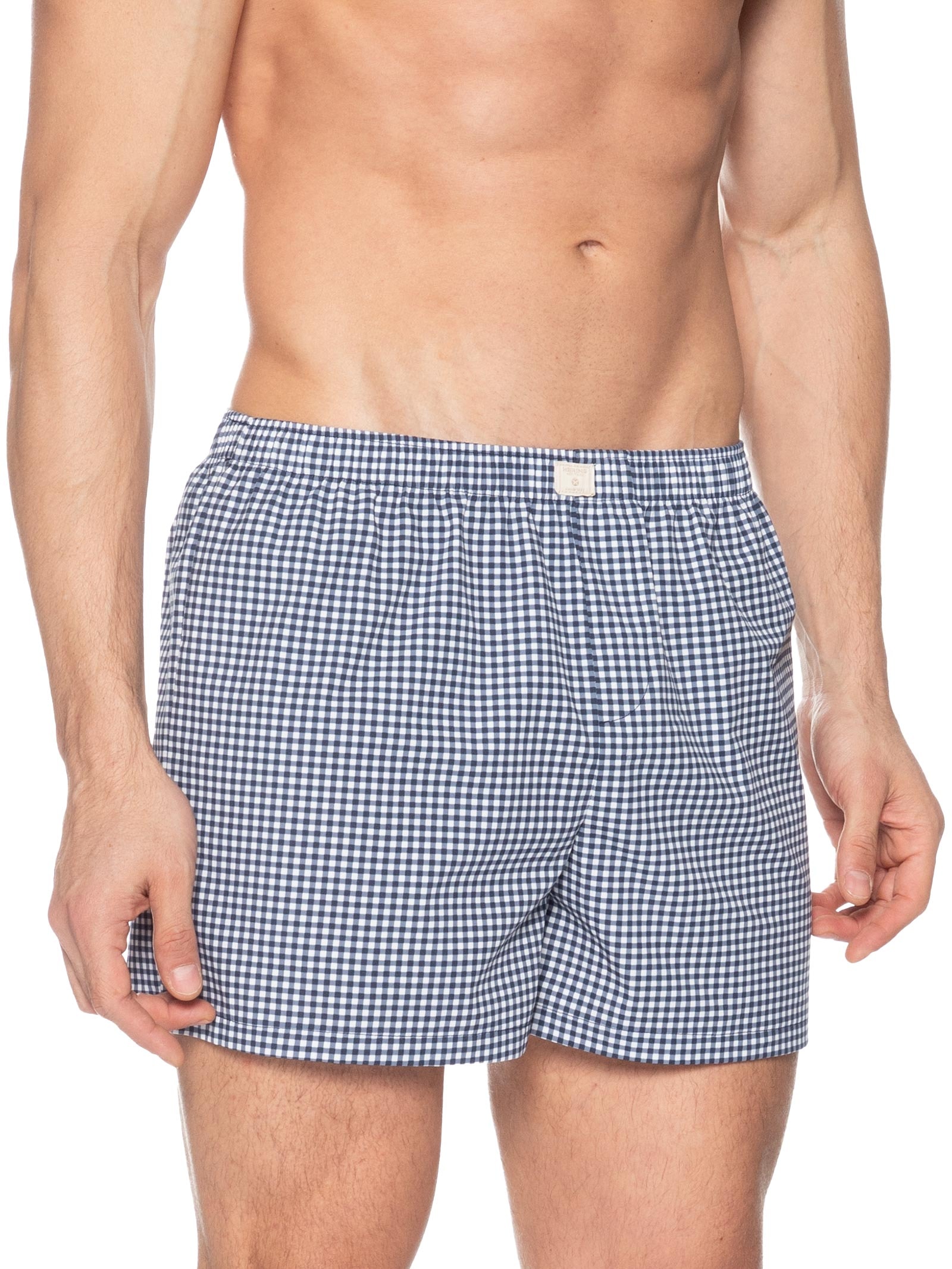 Kit Com 2 Cuecas Samba Canção Em Algodão E Fio Tinto Azul Hering Intimates