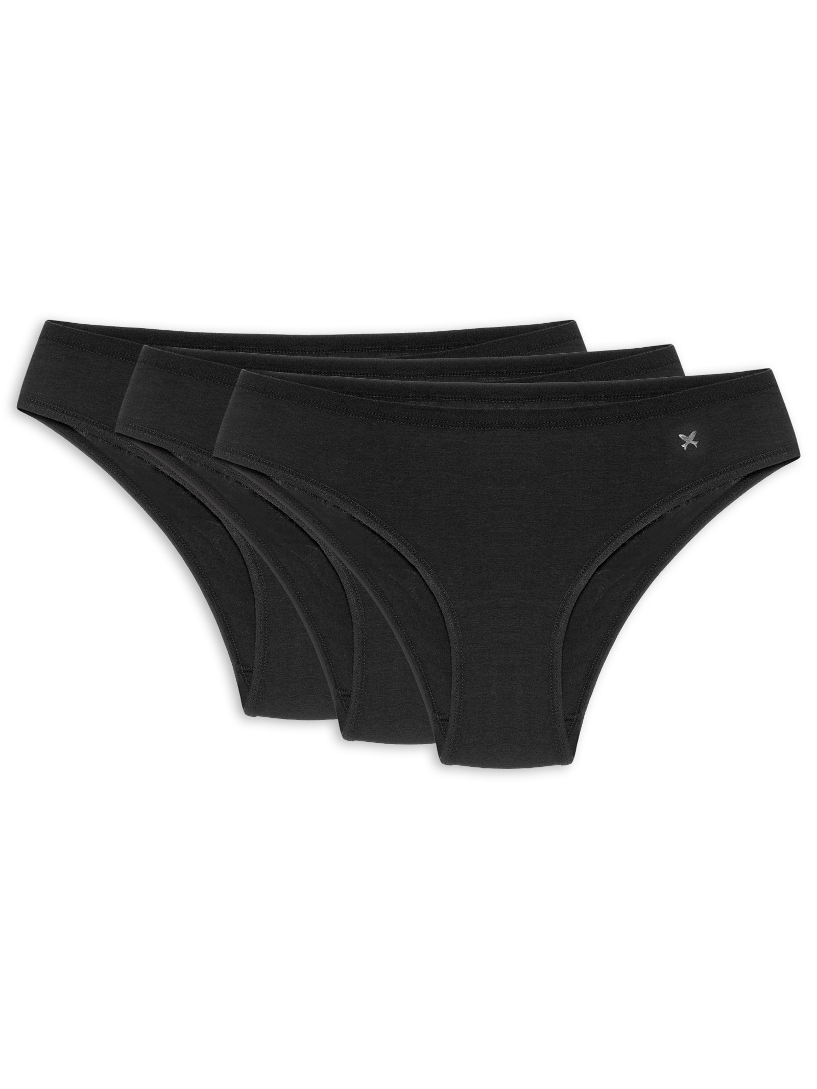 Kit Com 3 Calcinhas Preto Hering Intimates