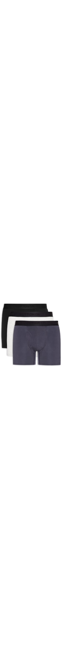 Kit Com 3 Cuecas Boxer - Azul