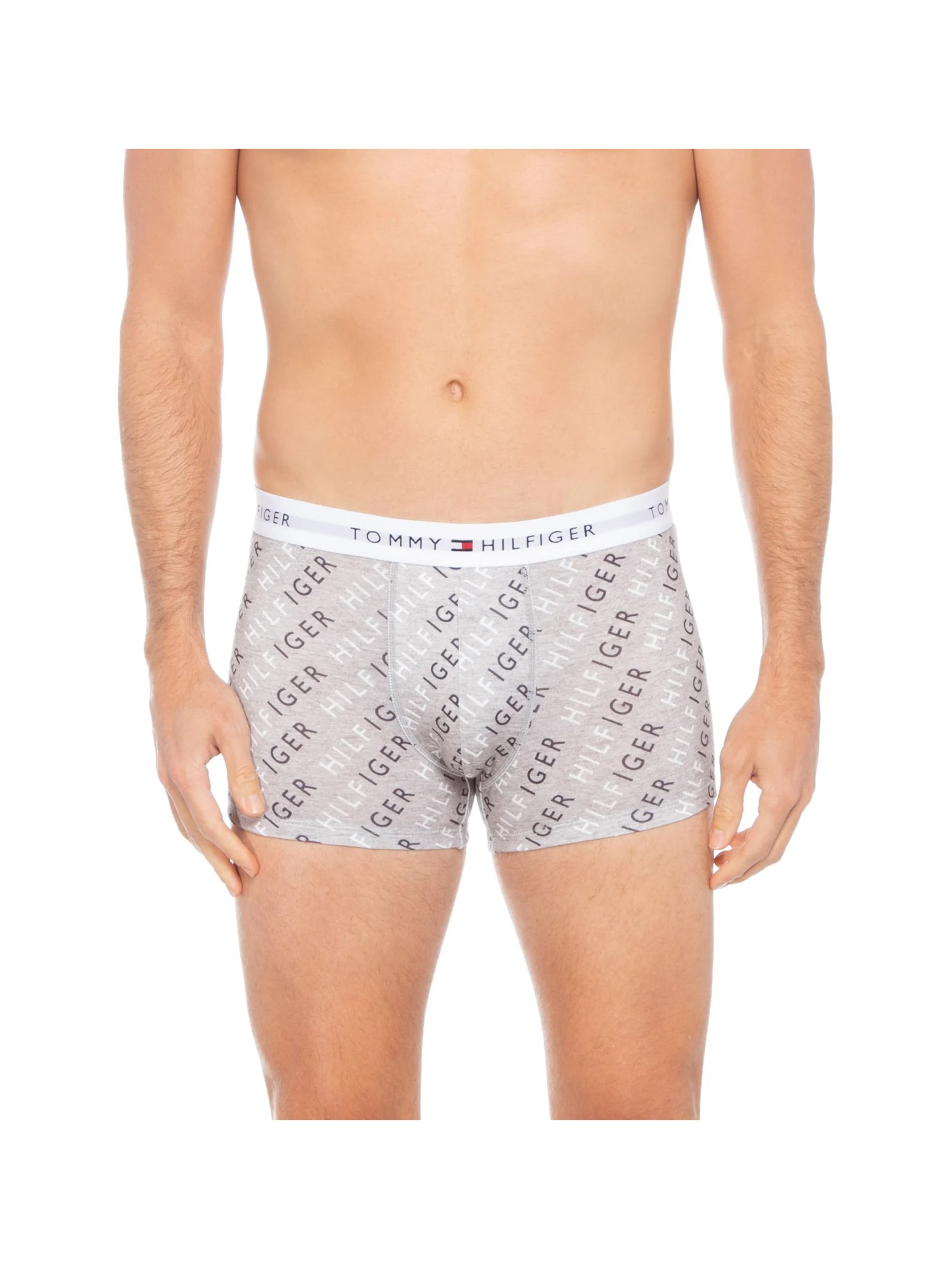 Kit com 3 Cuecas Boxer Cinza Tommy Hilfiger