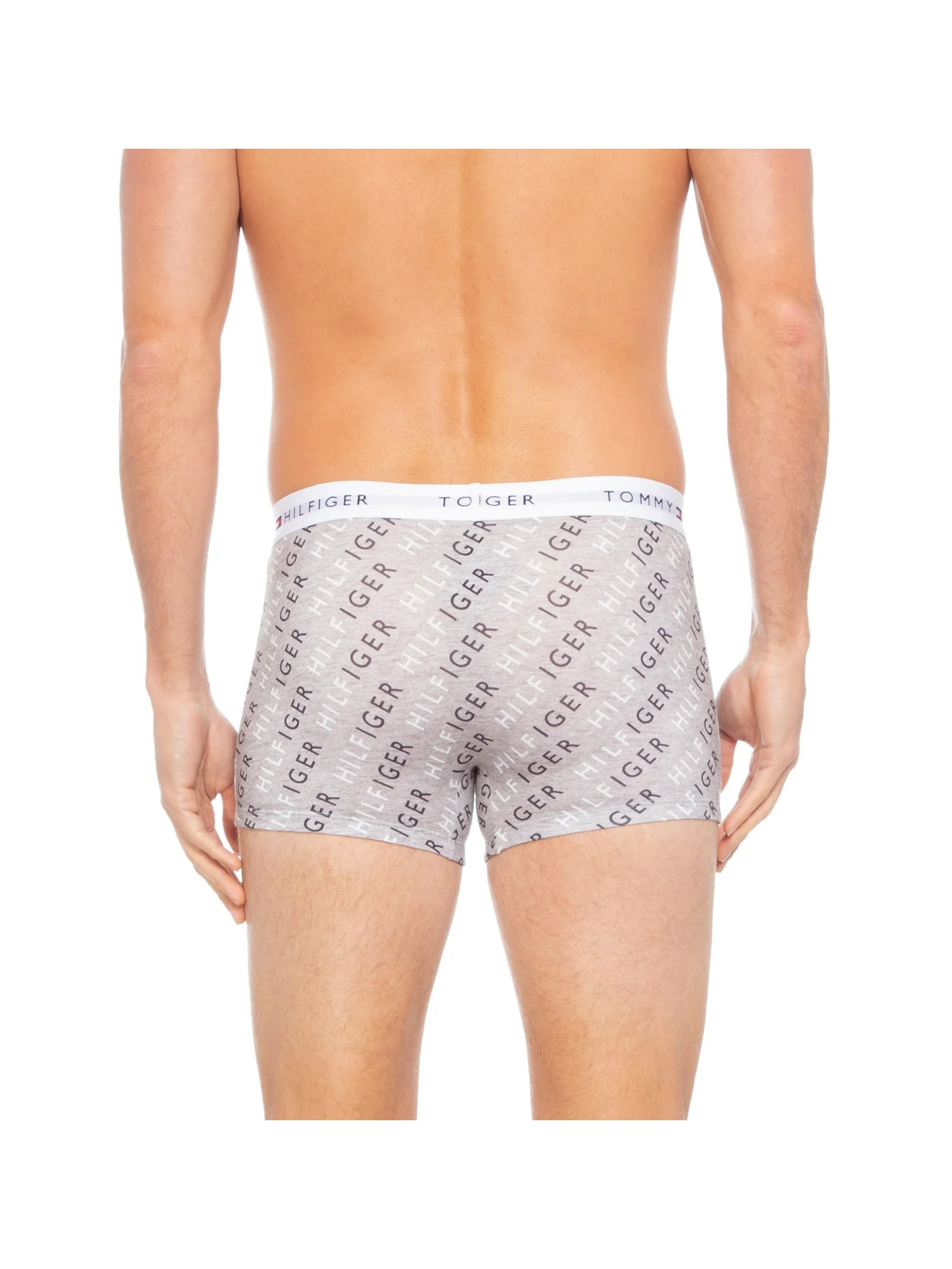 Kit com 3 Cuecas Boxer Cinza Tommy Hilfiger