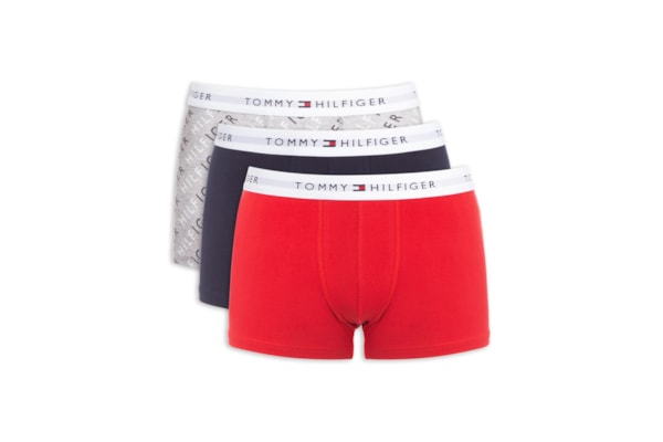 Kit com 3 Cuecas Boxer - Cinza