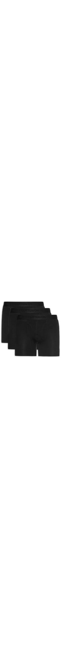 Kit Com 3 Cuecas Boxer - Preto