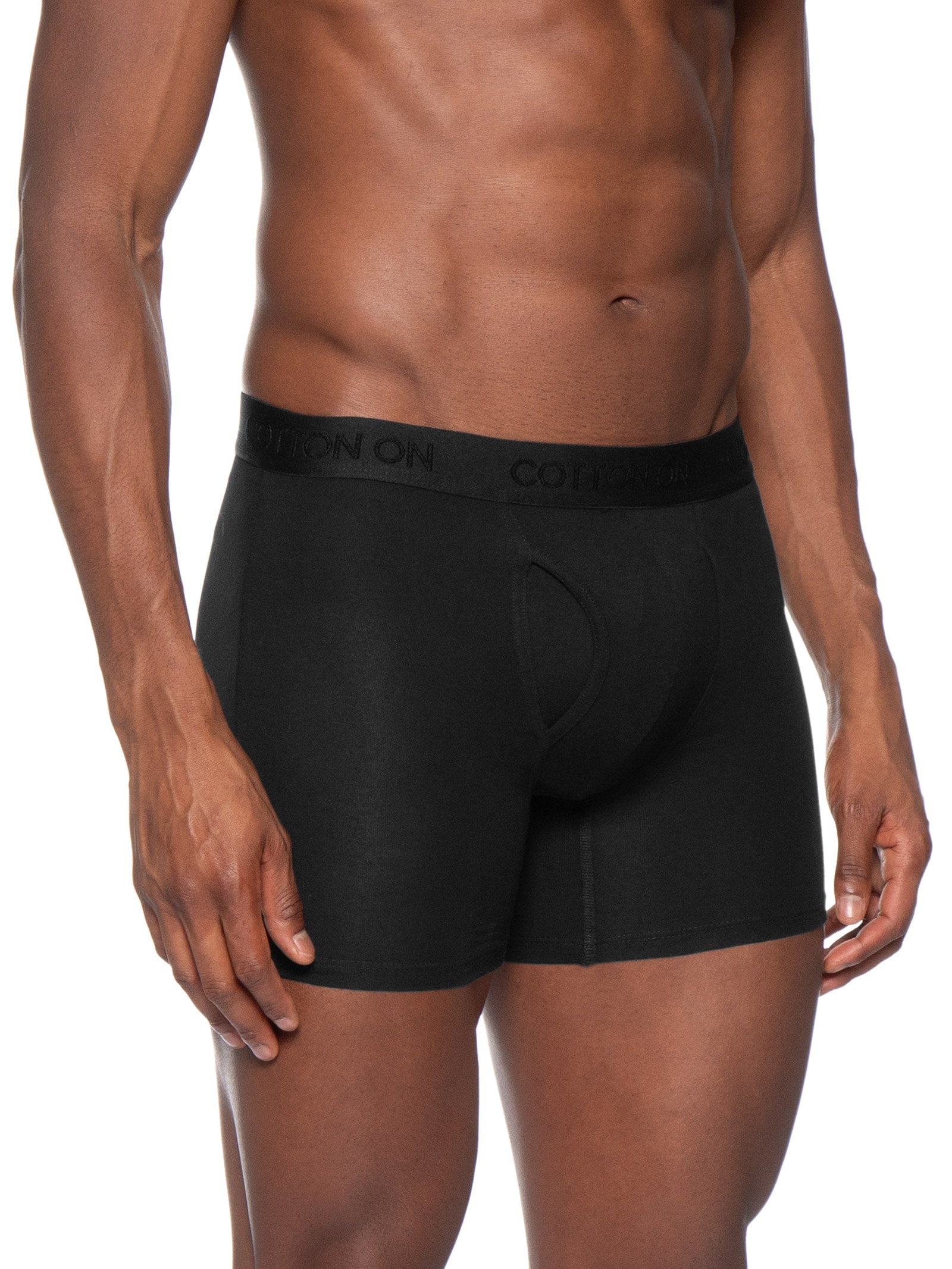 Kit Com 3 Cuecas Boxer Preto Cotton On