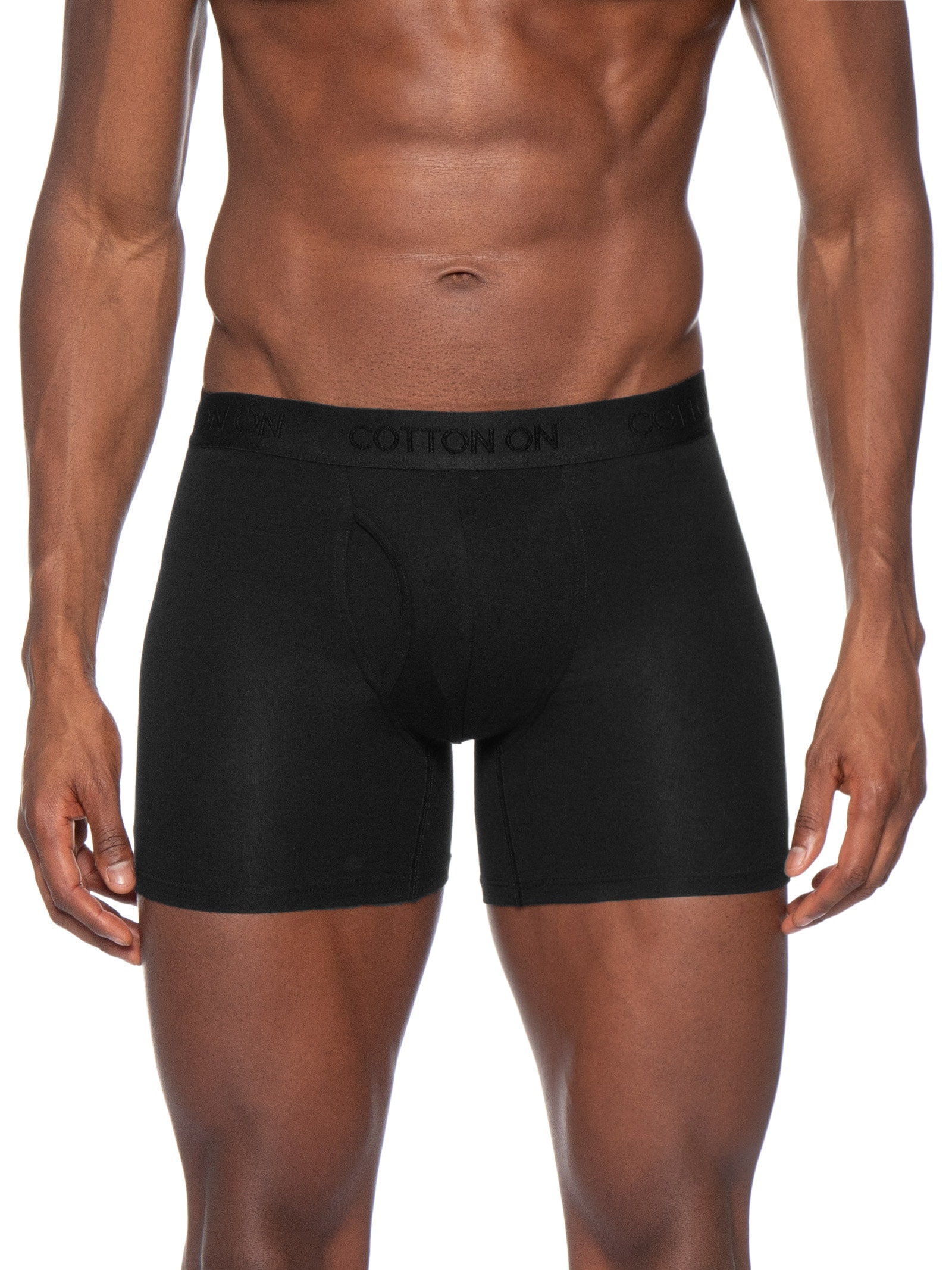 Kit Com 3 Cuecas Boxer Preto Cotton On