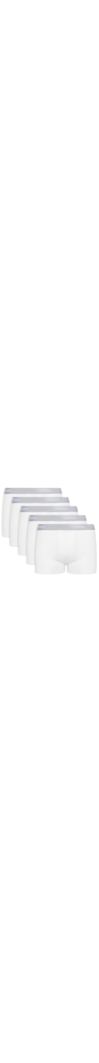 Kit Com 5 Cuecas Boxer - Branco