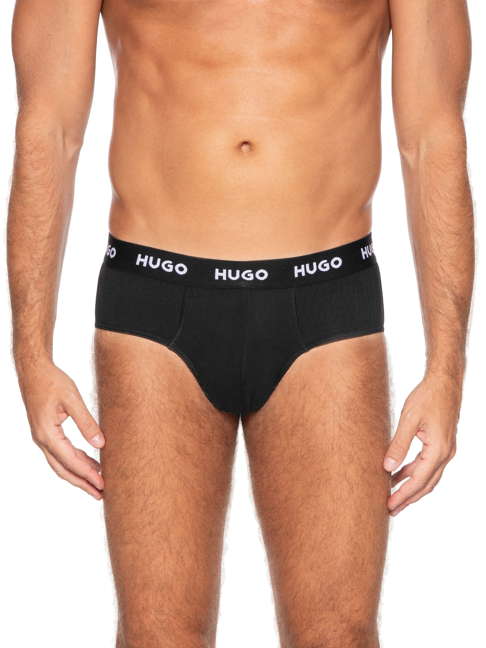 Kit Cueca 3 Pares Hip Brief Triplet Pack Preto Hugo