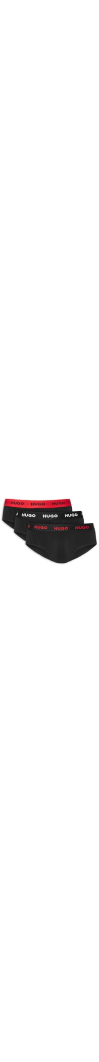 Kit Cueca 3 Pares Hip Brief Triplet Pack - Preto