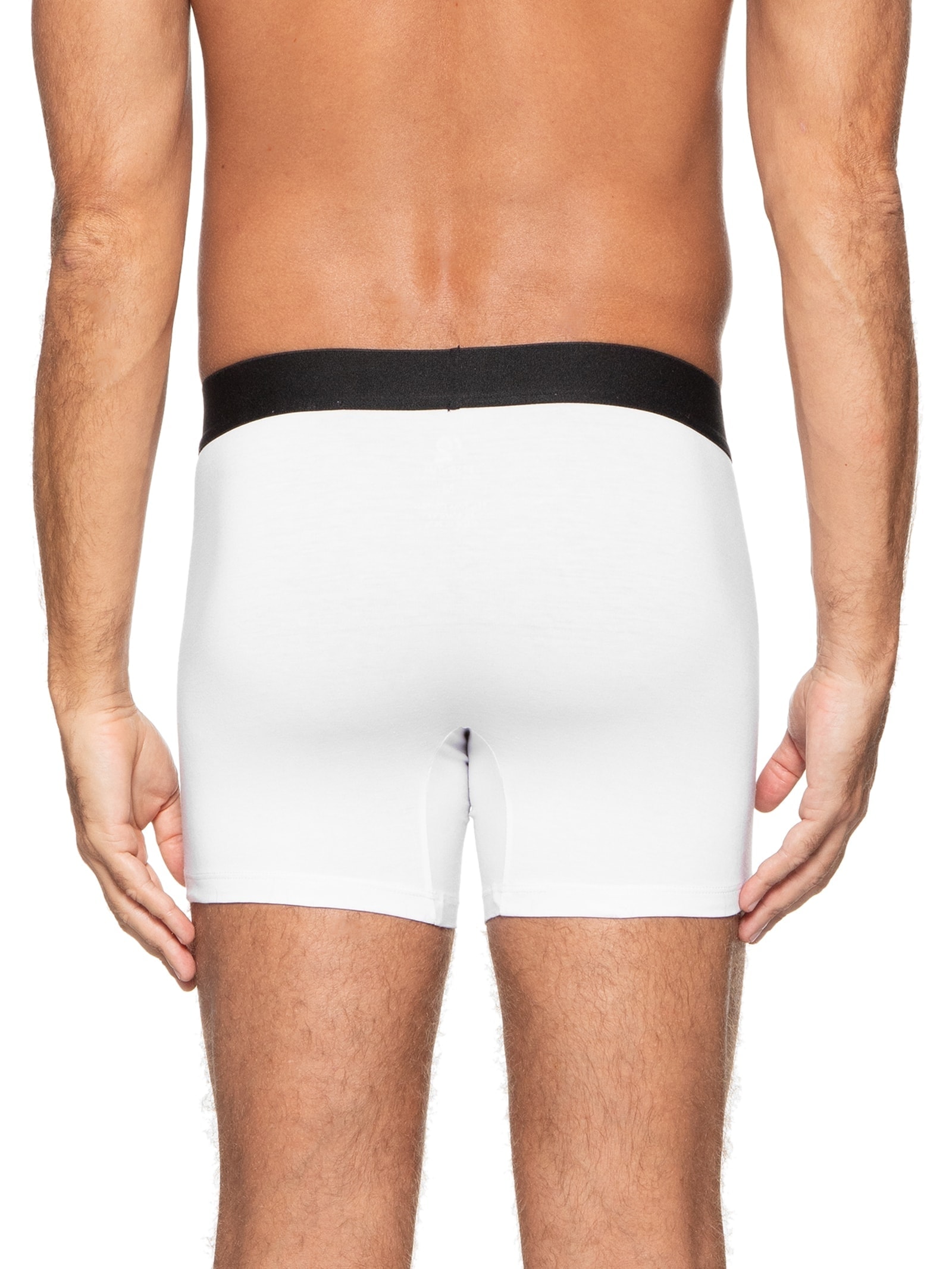 Kit Cueca Boxer Elástico Pima 3 Peças Branco '2 Essential