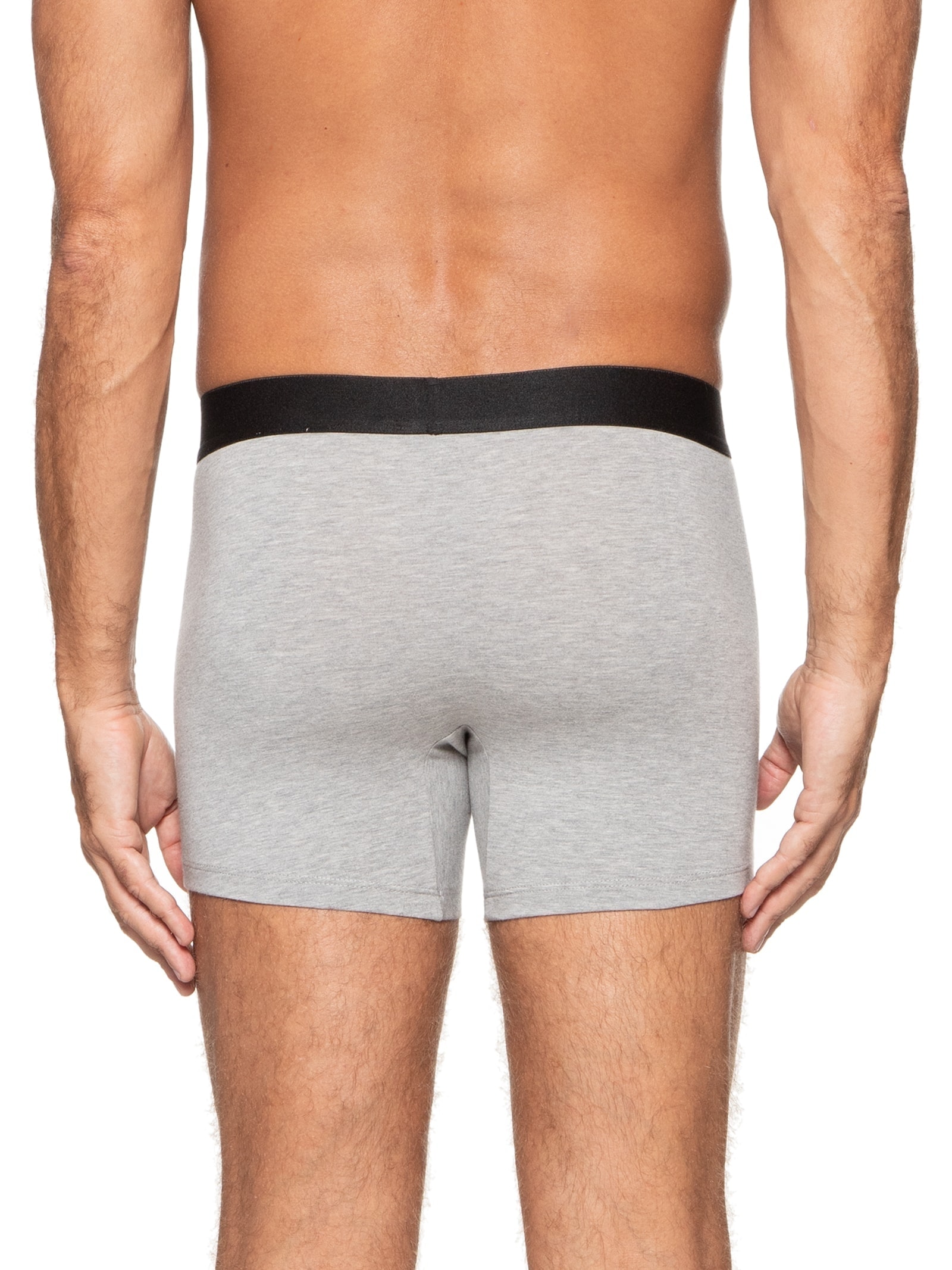 Kit Cueca Boxer Elástico Pima 3 Peças Cinza '2 Essential