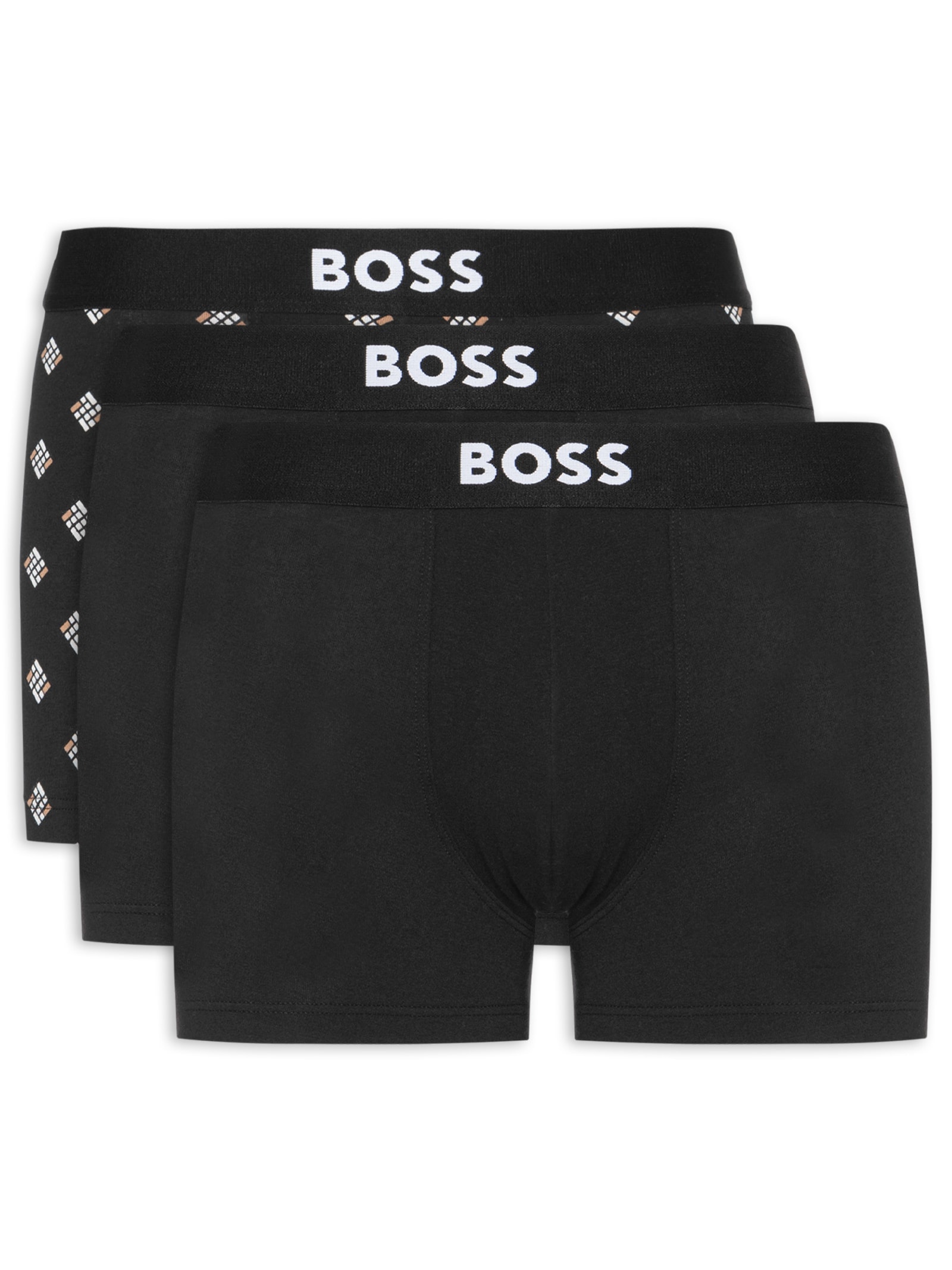 Kit Cueca Trunk 3 Peças One Preto Boss
