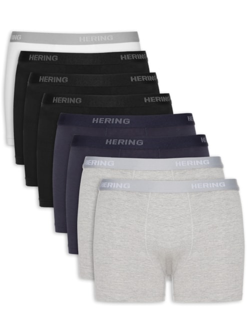 Kit Cuecas Boxer Masculinas 8 Peças – Branco