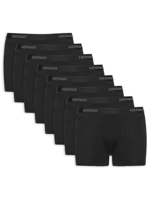 Kit Cuecas Boxer Masculinas 8 Peças – Preto