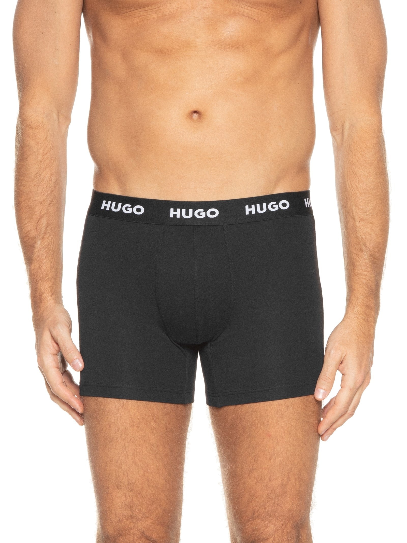 Kit Cuecas Boxer Triplet Pack 3 Peças Preto Hugo