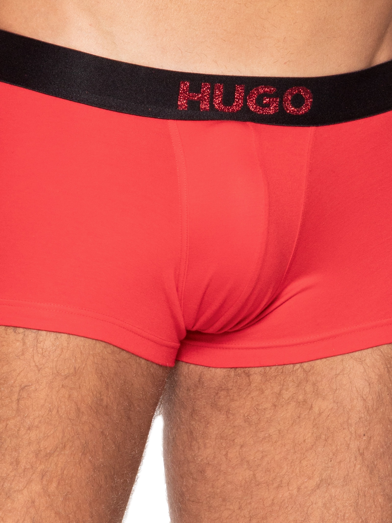 KIt Cuecas Trunk Twin Lurex G 2 Peças Vermelho Hugo