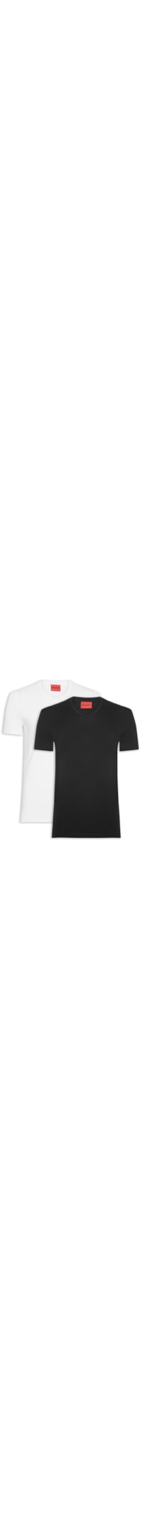 Kit De 2 Camisetas Masculina Gola V - Preto