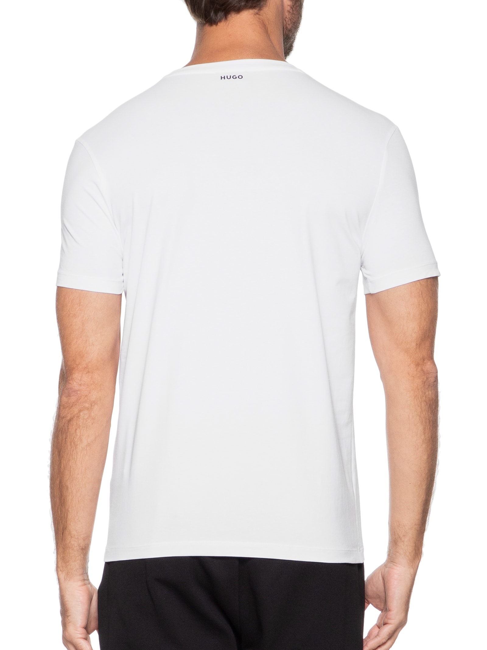 Kit De 2 Camisetas Masculina Manga Curta Preto Hugo