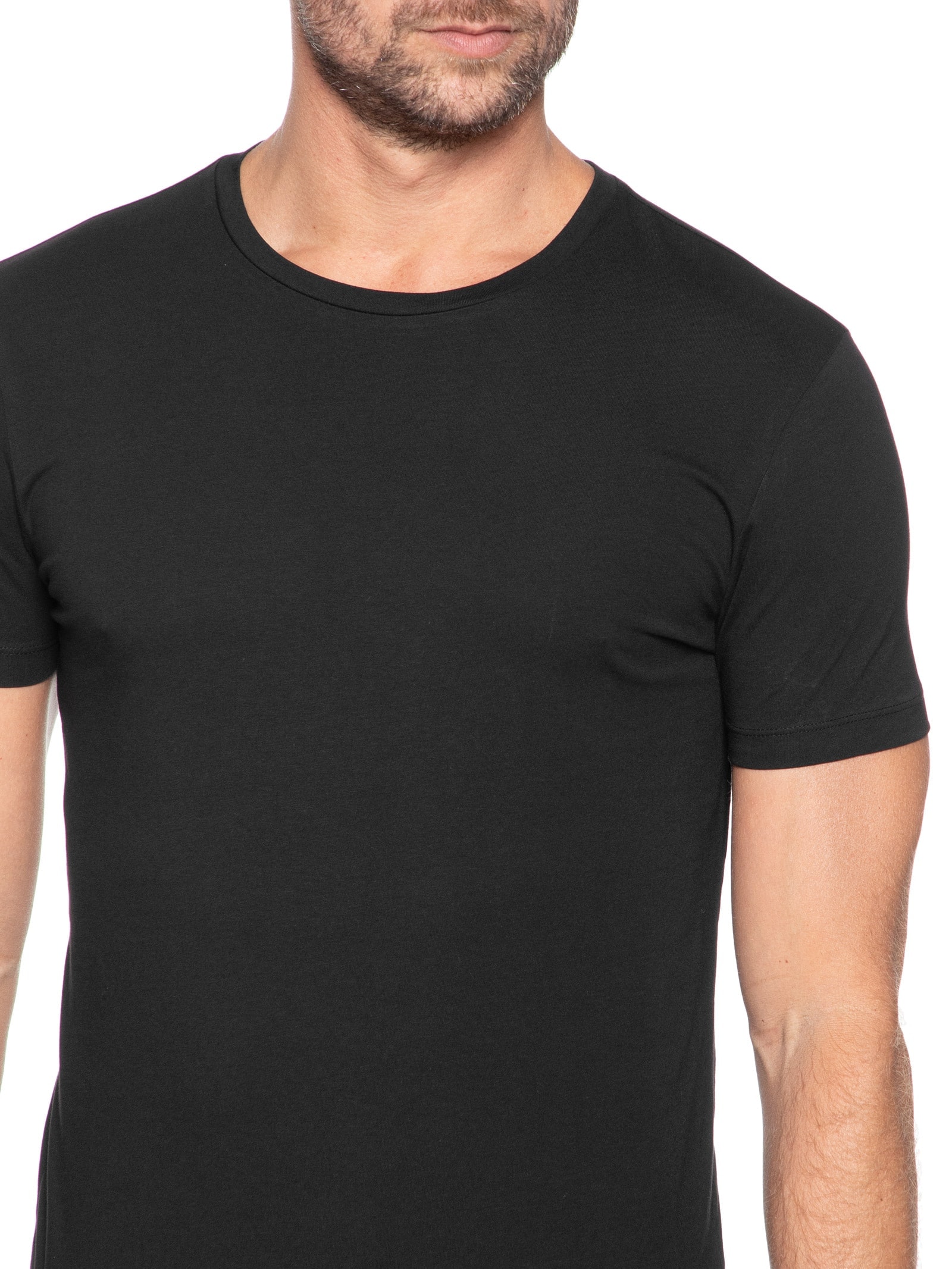 Kit De 2 Camisetas Masculina Manga Curta Preto Hugo