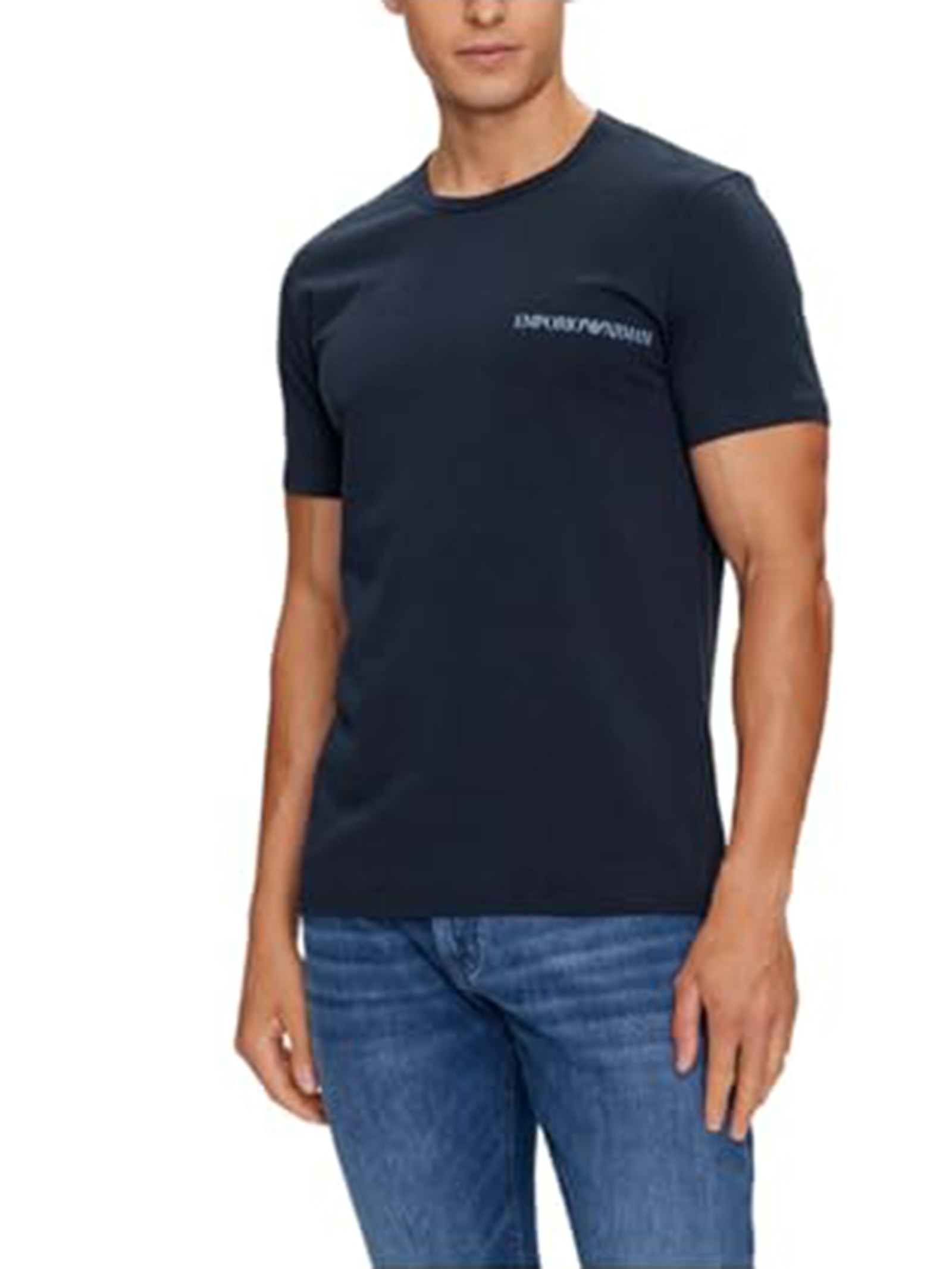 Kit De 2 Camisetas Masculinas Azul Emporio Armani Bodywear