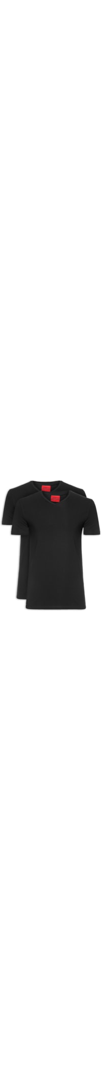 Kit De 2 Camisetas Masculinas Gola V - Preto