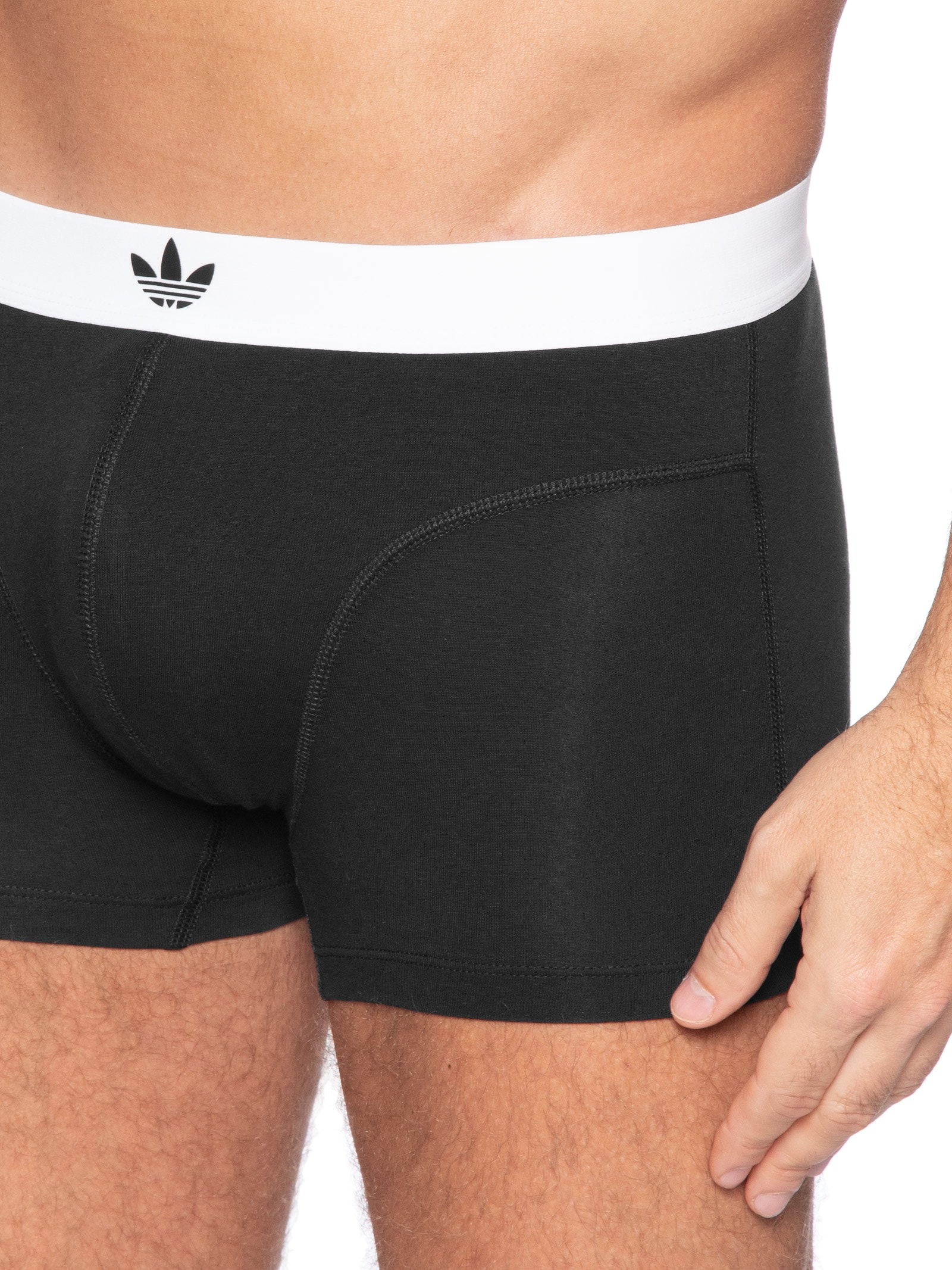 Kit De 2 Cuecas Boxer Comfort Flex Cotton Preto Adidas Originals Underwear