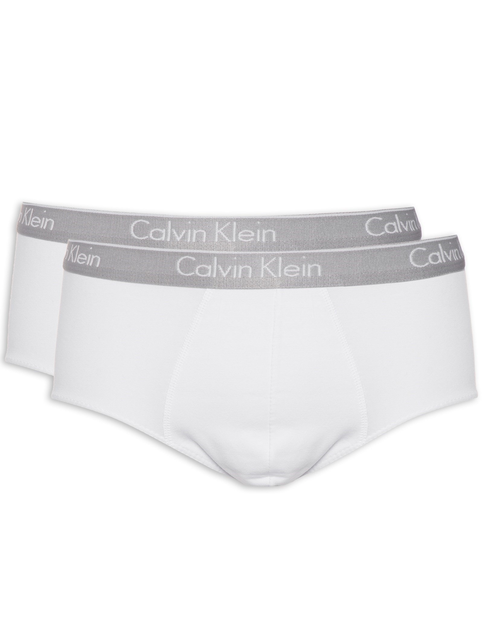 Kit de 2 Cuecas Brief Cotton Branco Calvin Klein Underwear