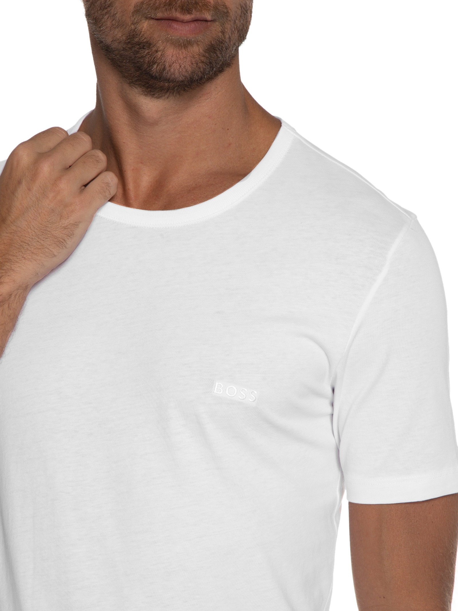 Kit de 3 Camisetas Masculina Classic Branco Boss