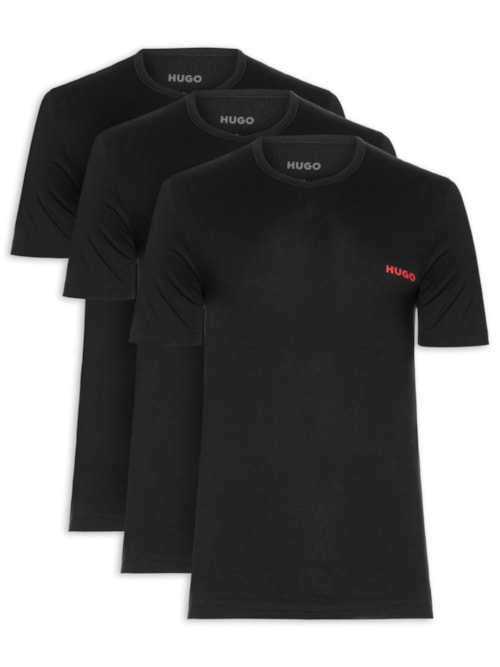 Kit de 3 Camisetas Masculinas Rn Triplet – Preto