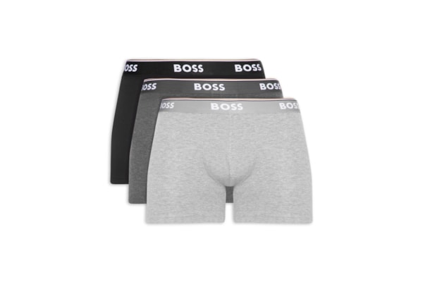 Kit De 3 Cuecas Boxer Power - Cinza