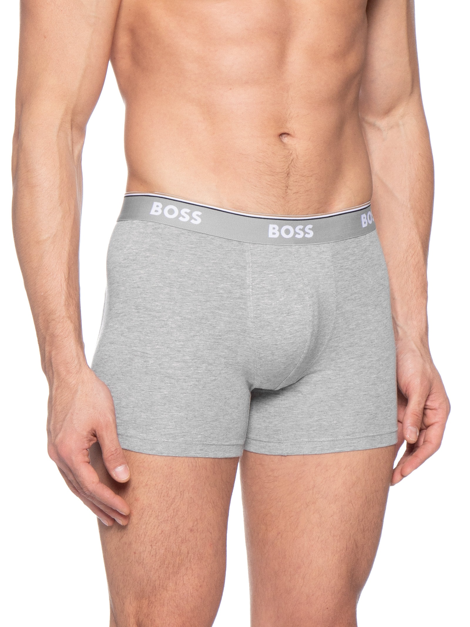 Kit De 3 Cuecas Boxer Power Cinza Boss