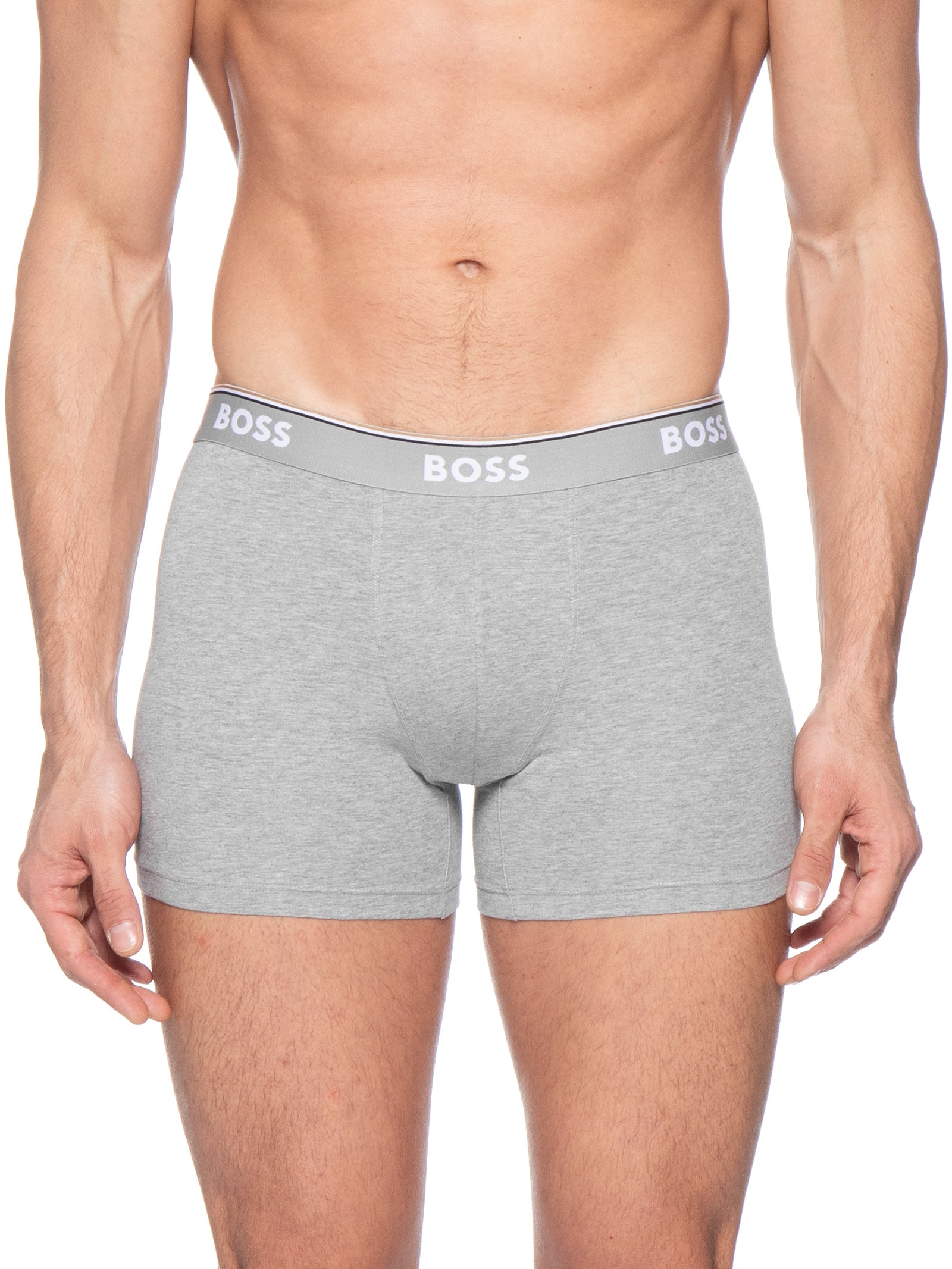 Kit De 3 Cuecas Boxer Power Cinza Boss