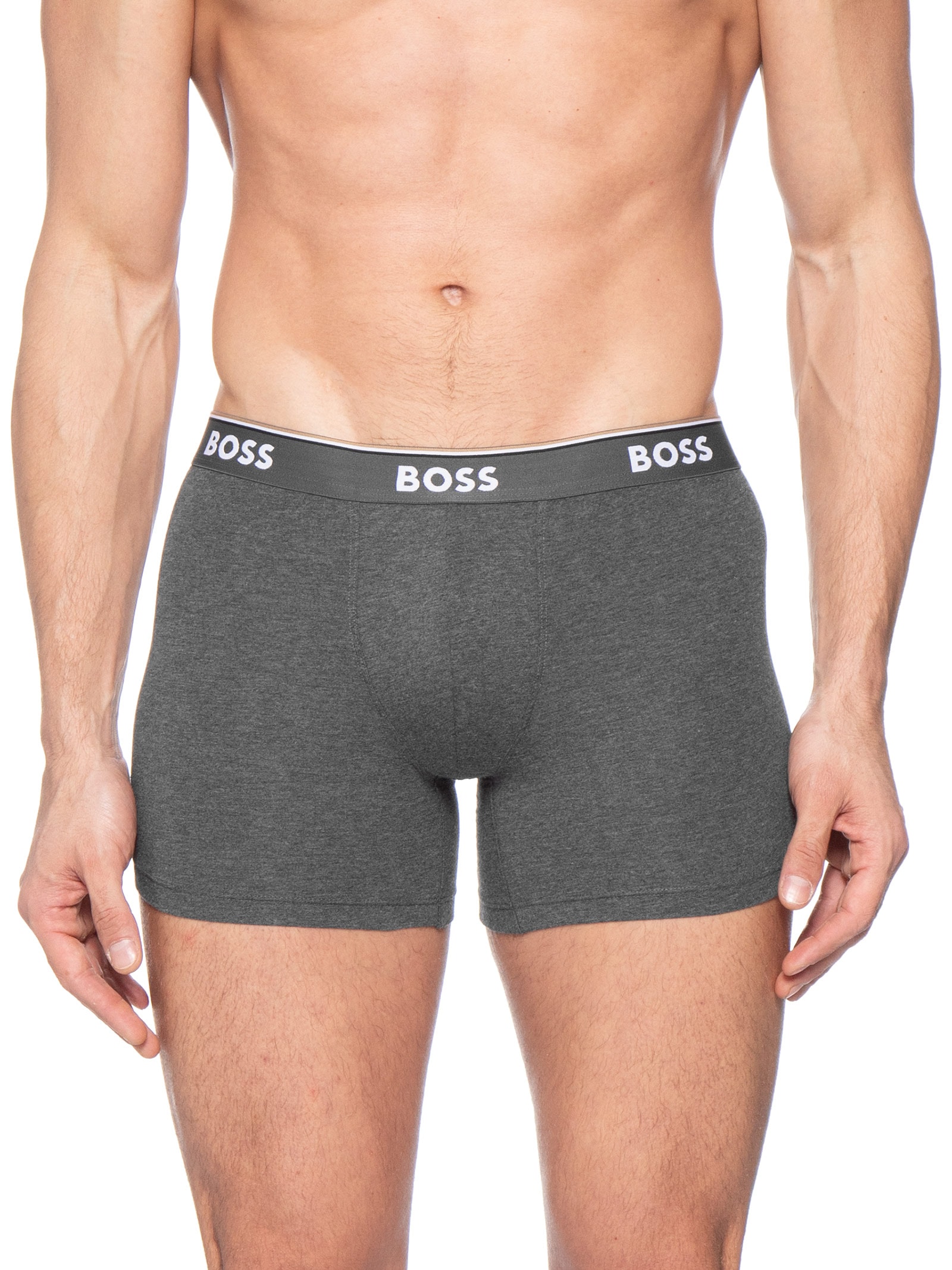 Kit De 3 Cuecas Boxer Power Cinza Boss