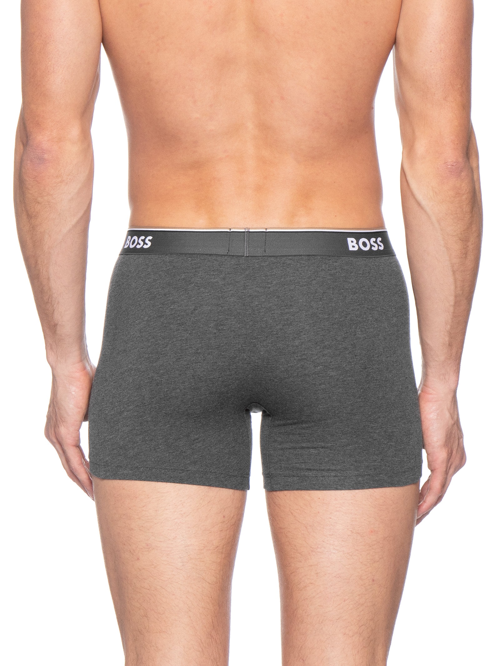 Kit De 3 Cuecas Boxer Power Cinza Boss