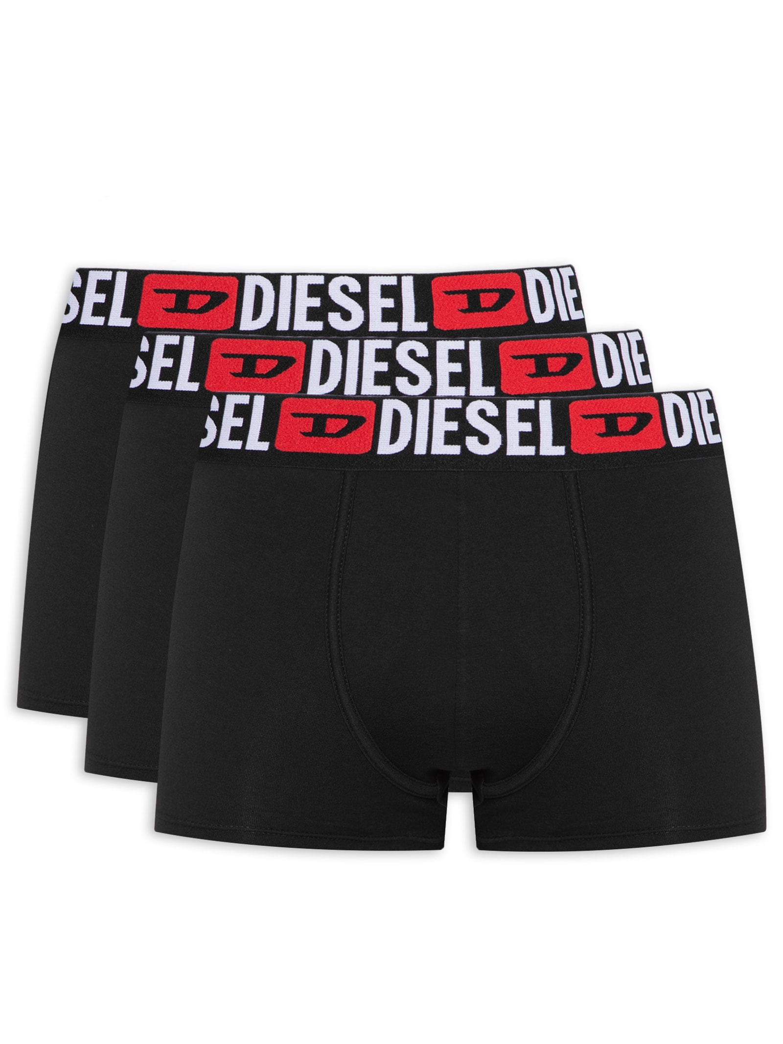Kit De 3 Cuecas Boxer Preto Diesel