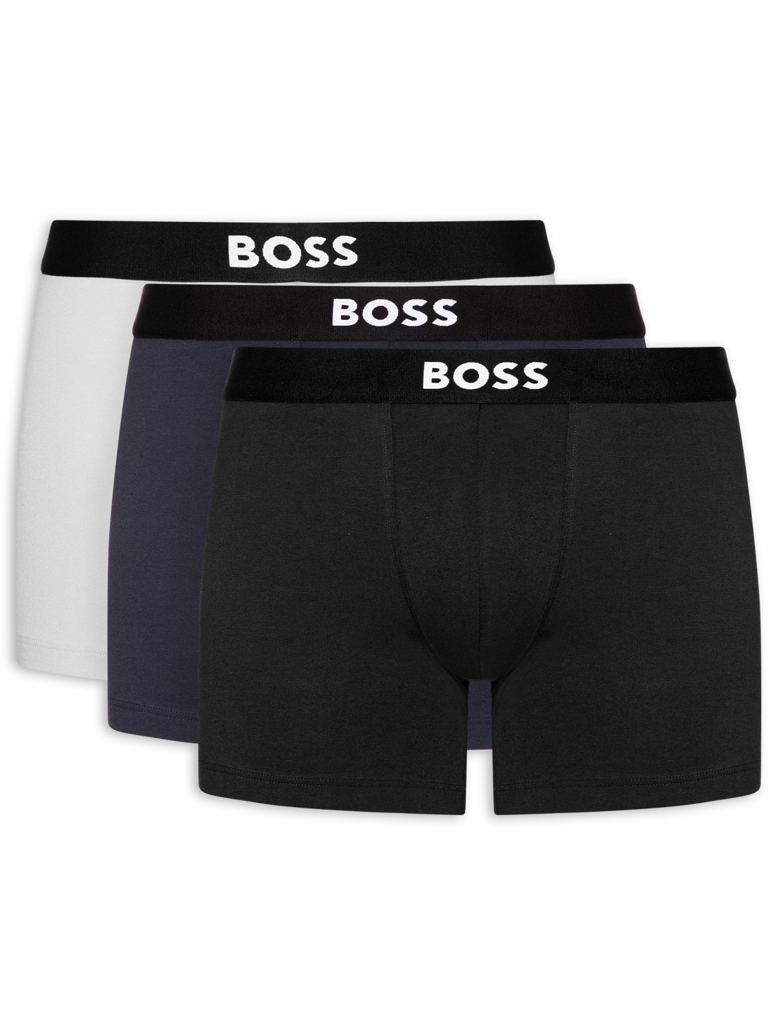 Kit De 3 Cuecas Boxer Preto Boss