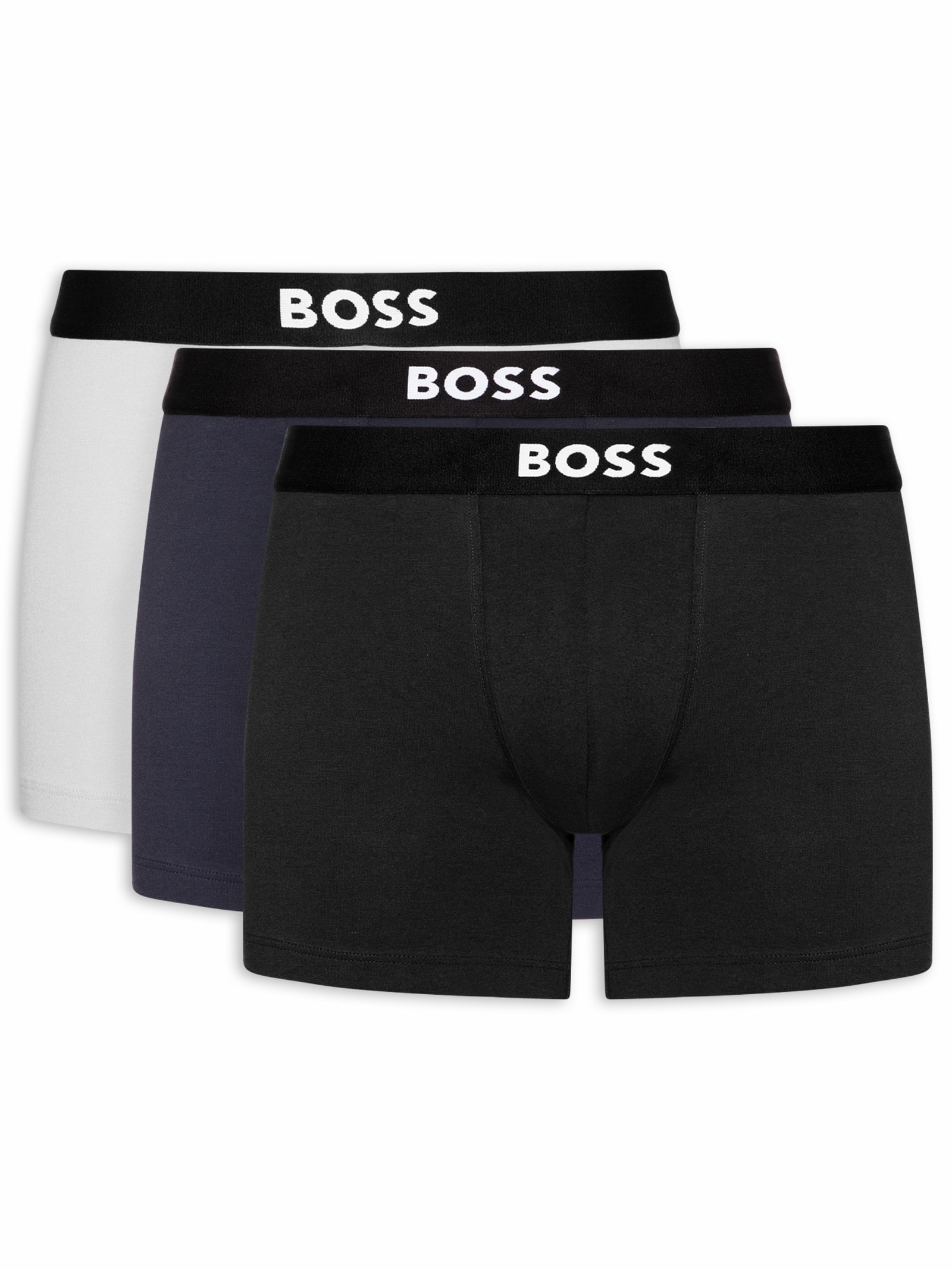 Kit De 3 Cuecas Boxer Preto Boss