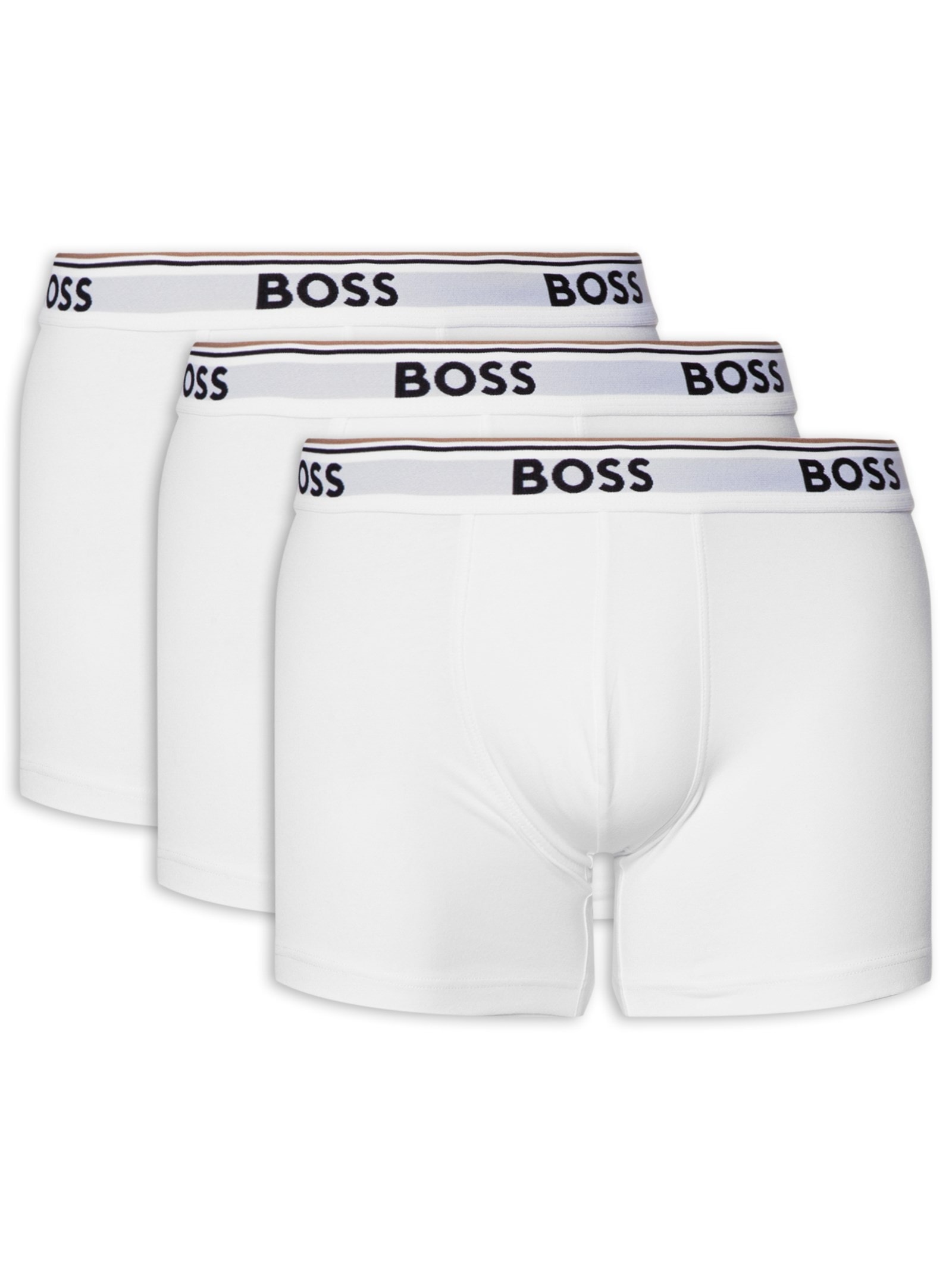 Kit De 3 Cuecas Boxerbr Power Branco Boss