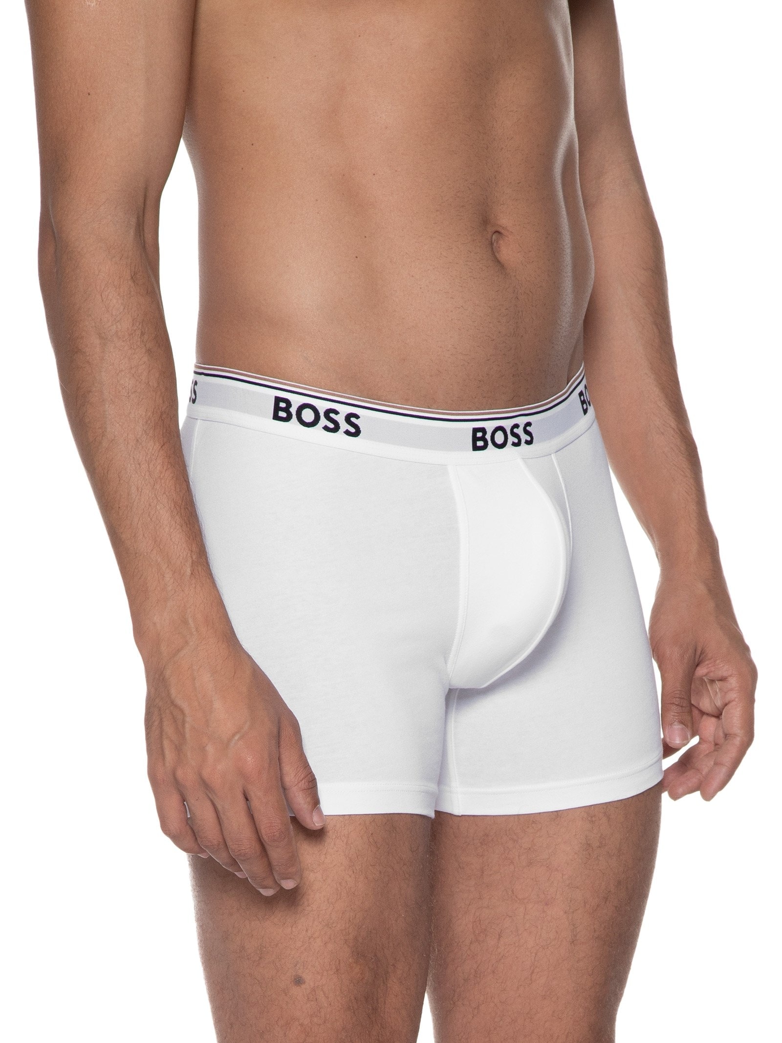 Kit De 3 Cuecas Boxerbr Power Branco Boss