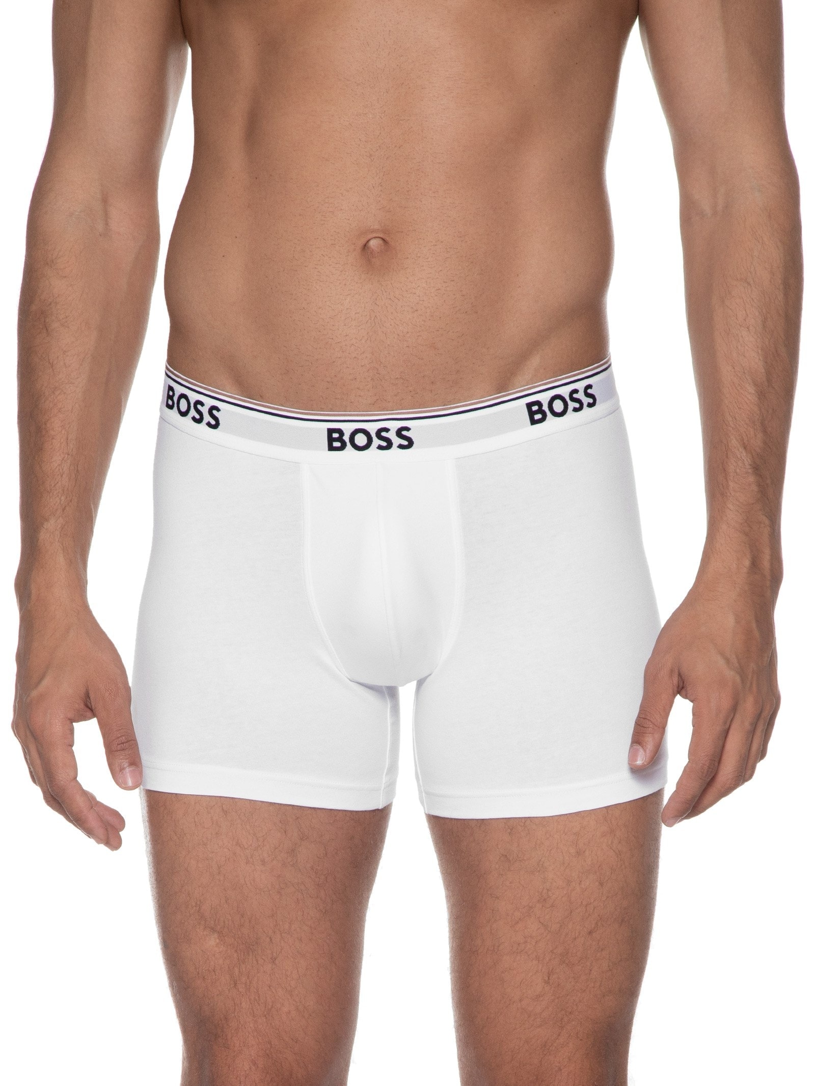 Kit De 3 Cuecas Boxerbr Power Branco Boss